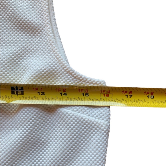 H&M off white peplum top Euro summer blouse size medium runs small IMO neutral - Picture 6 of 7